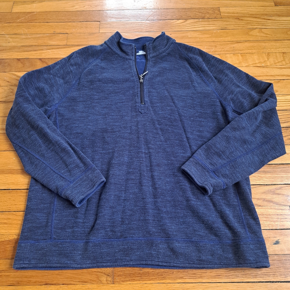 Tommy Bahama Navy Zip-Up Sweater